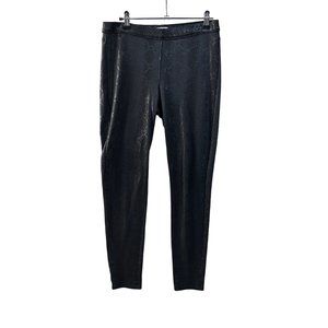 Jennifer Lopez black snake skin leggings Women’s size 6 1406